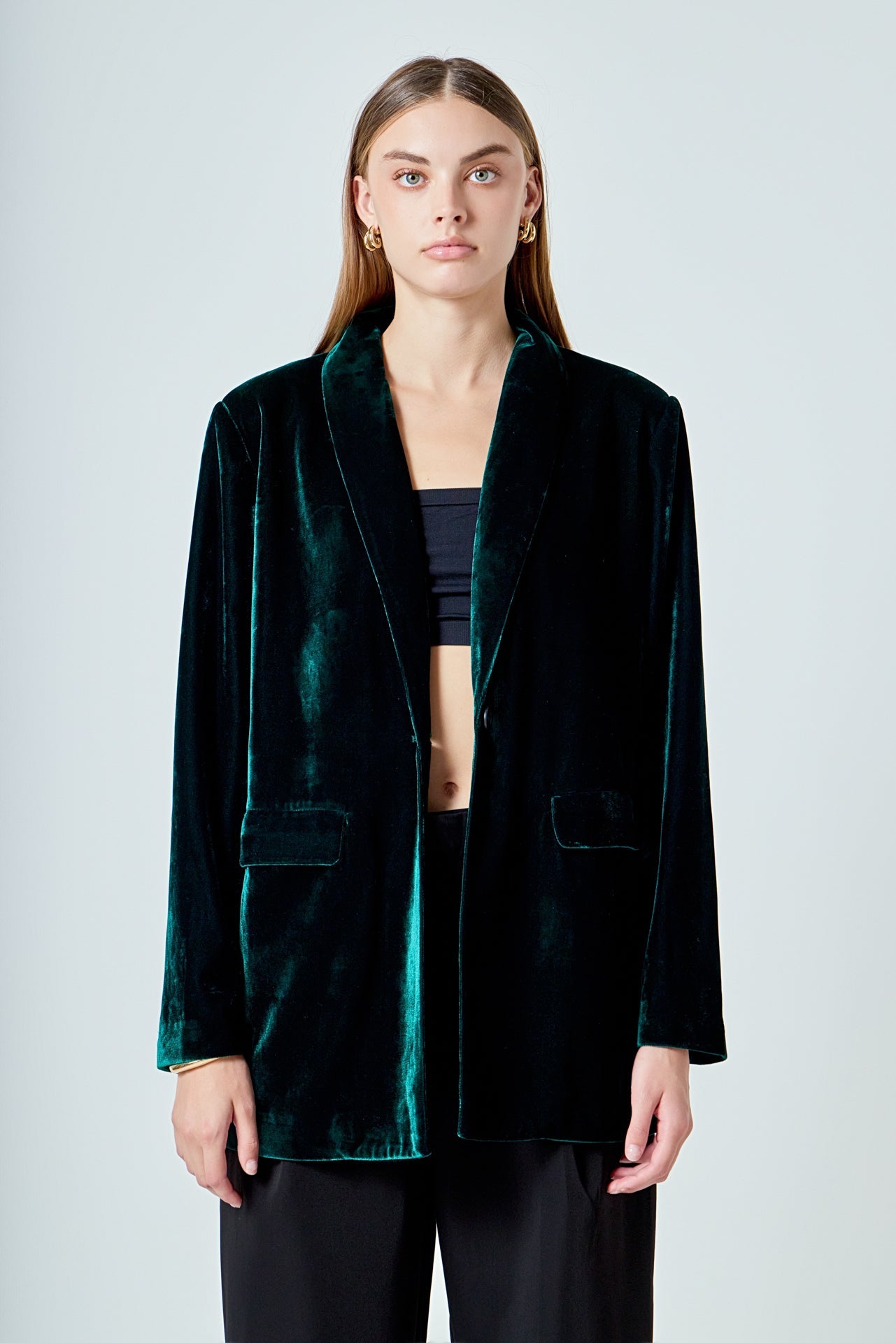 Velvet Loose Fit Blazer