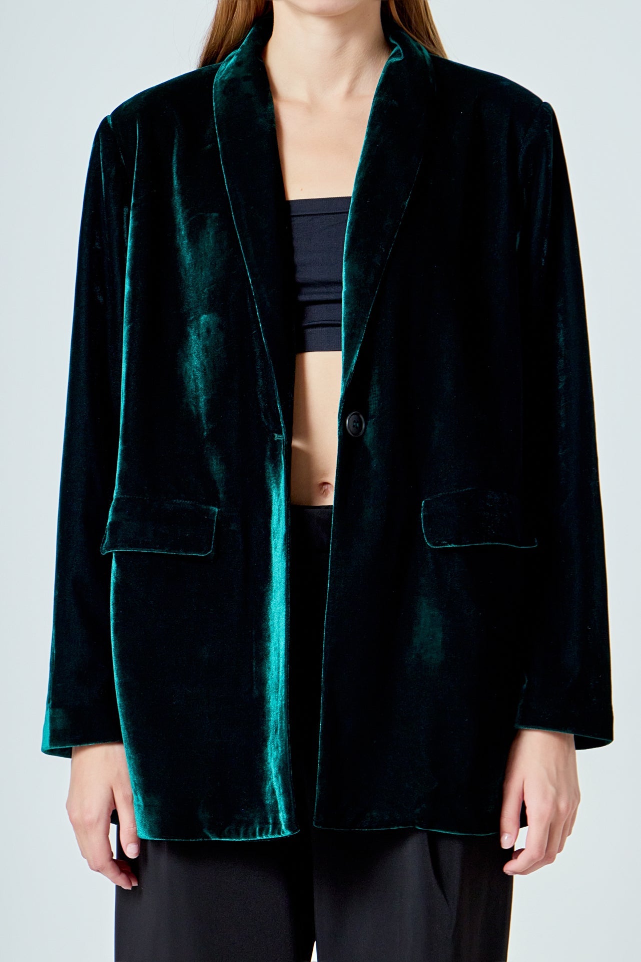 Velvet Loose Fit Blazer