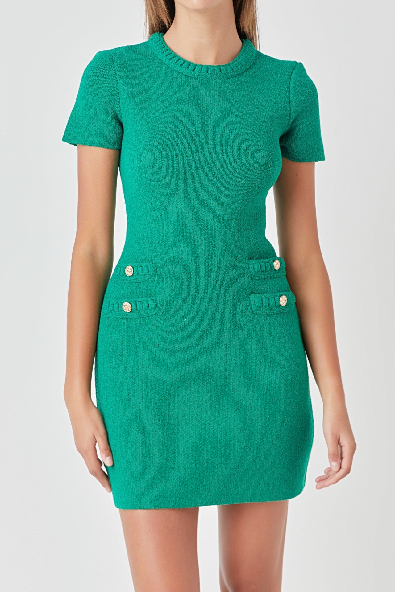 Braided Mini Knit Dress