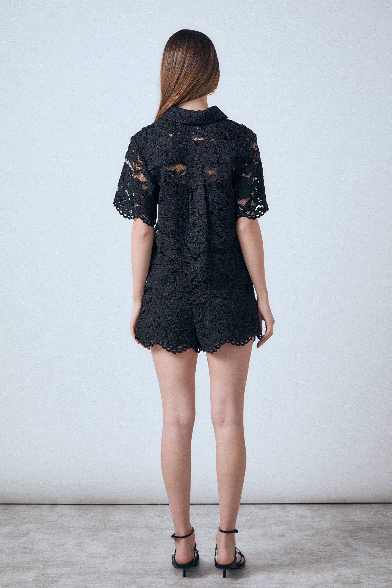 Lace Half Sleeves Top