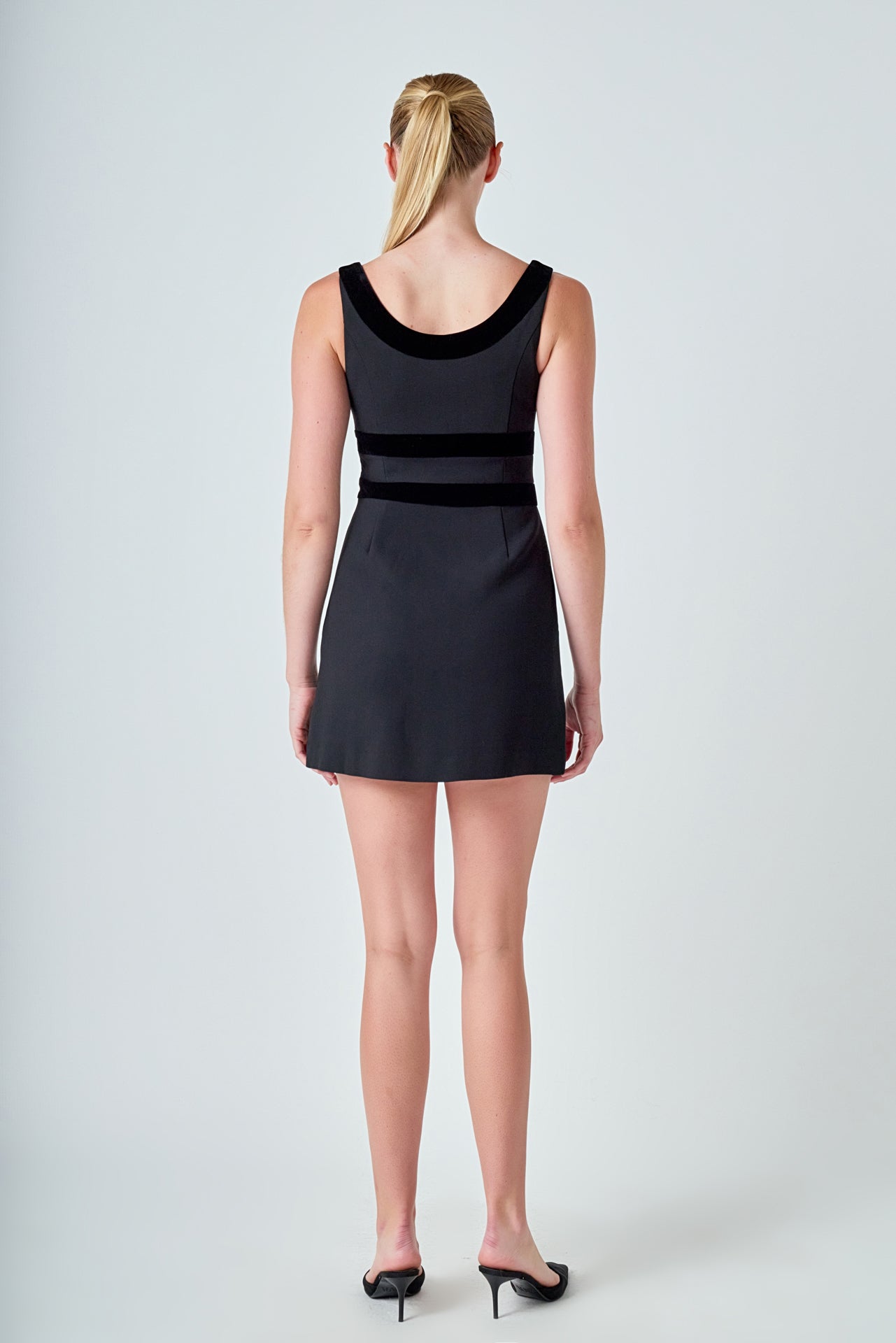 Velvet Bow Mini Dress