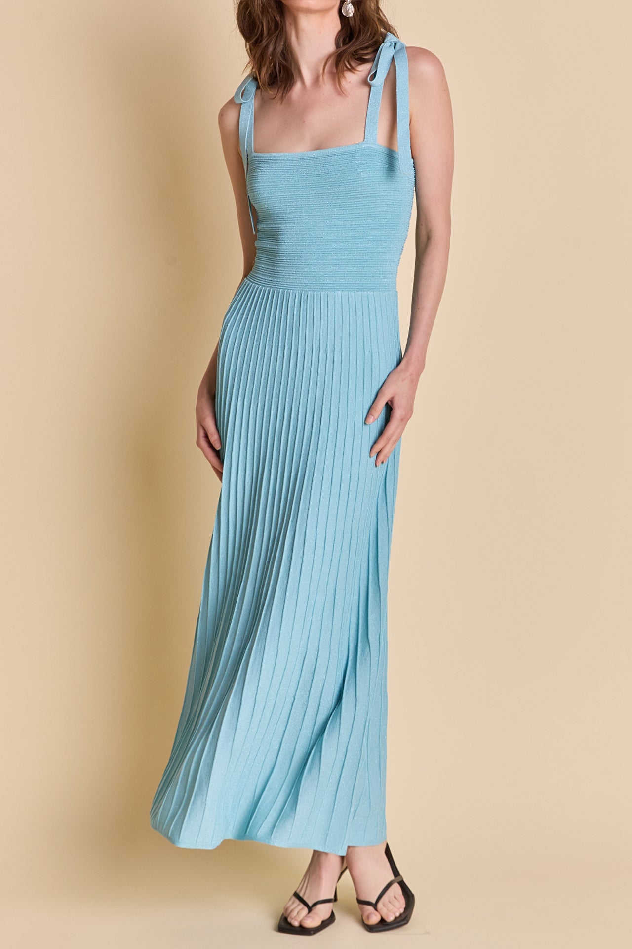 Lurex Sleeveless Maxi Dress