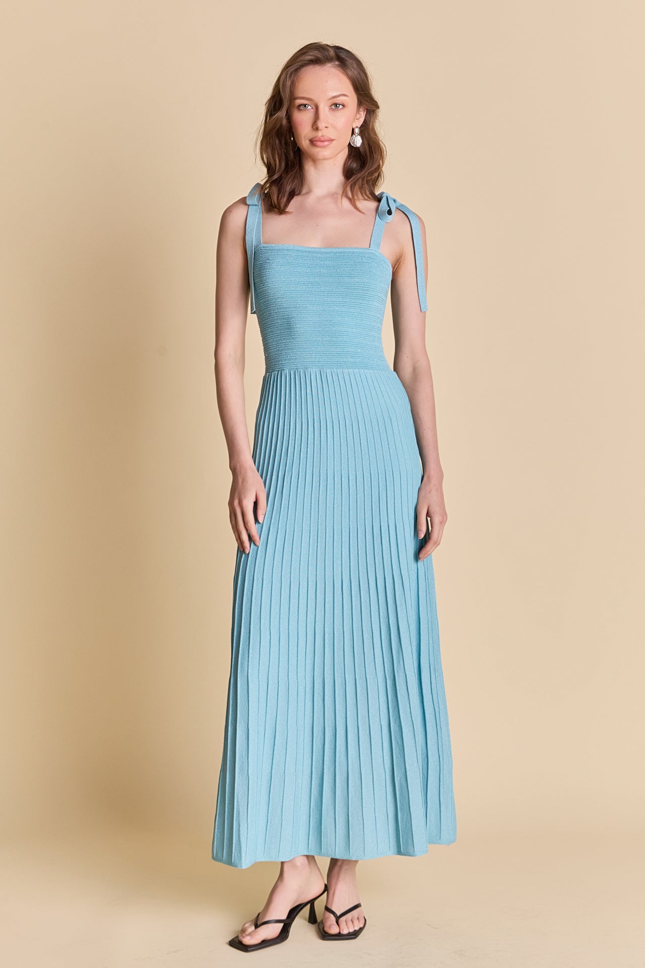 Lurex Sleeveless Maxi Dress