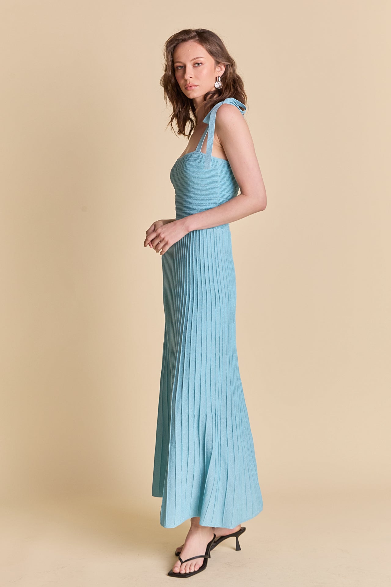 Lurex Sleeveless Maxi Dress