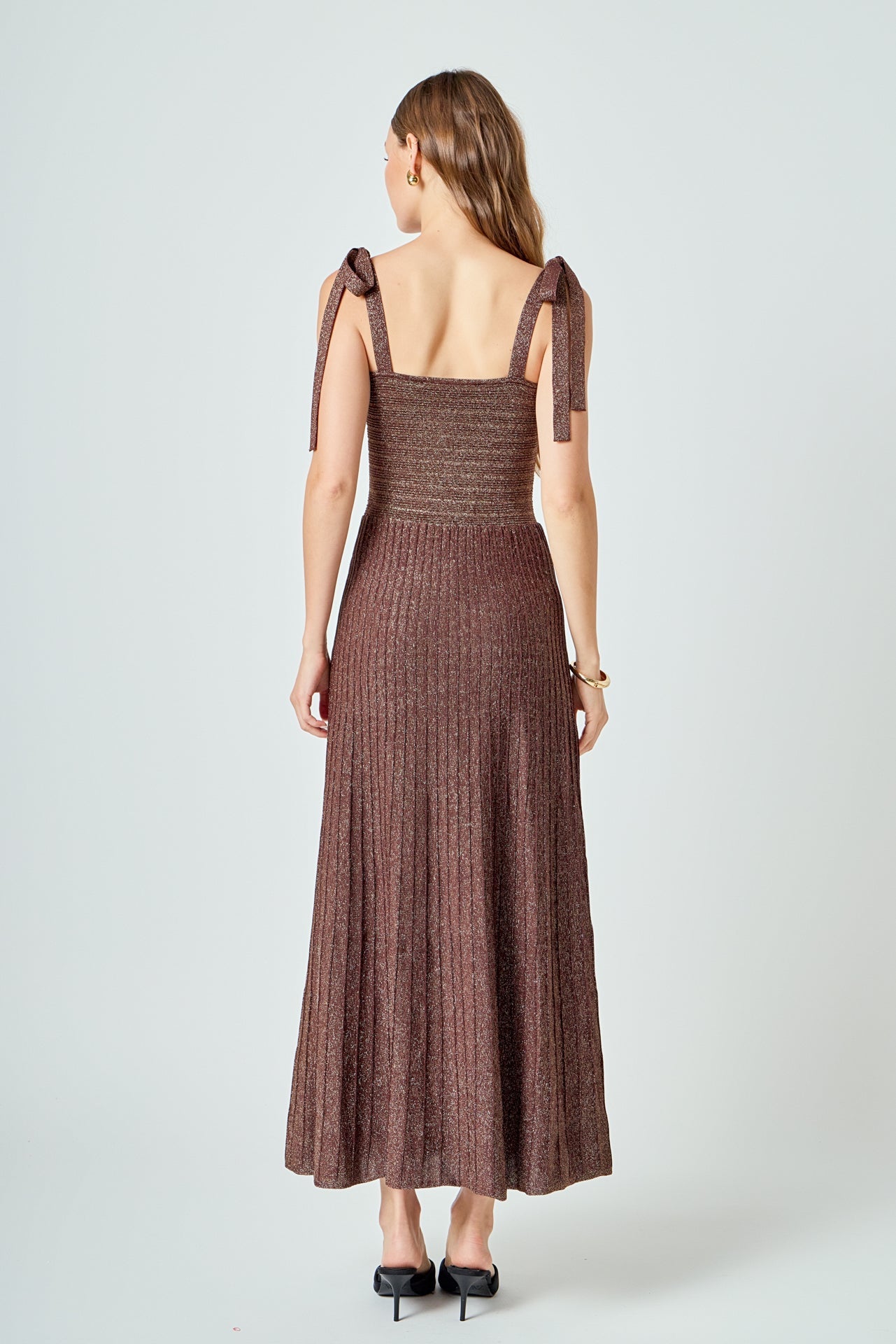 Lurex Sleeveless Maxi Dress