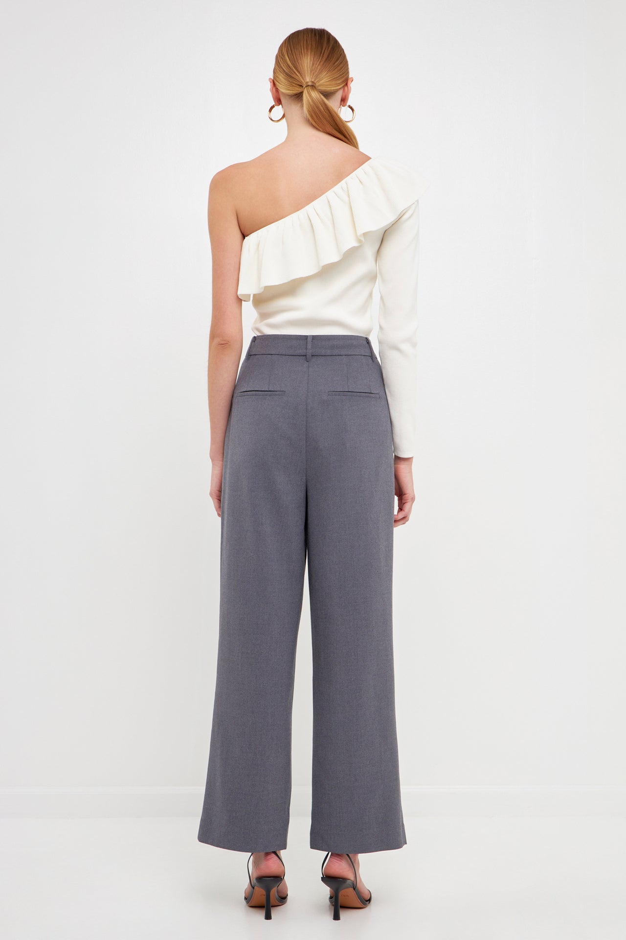 One Shoulder Top With Ruffle