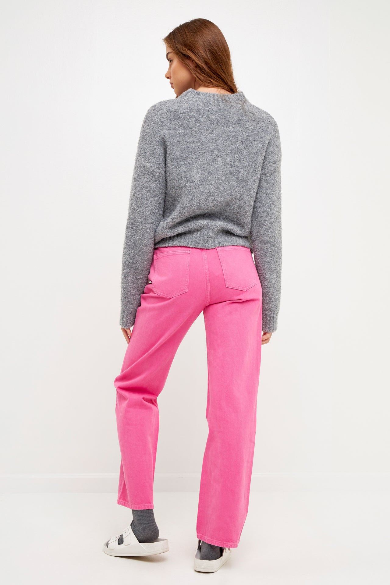 Color Full Length Wide Leg Jean